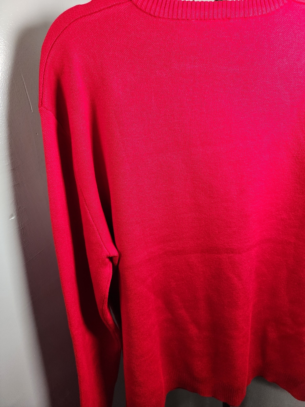 The Quilted Company Red Crewneck Sweater with White Greek Letters - Picture 4 of 4
